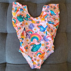 posh peanut | flutter sleeve one piece swimsuit | raina